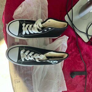 Black and White Converse style shoes